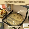 thumbnail image 6 of Lazy Susan Turntable Organizer for Table Top, 16’’ Round Wooden Lazy Susan for Cabinet Kitchen Countertop Pantry Dining Coffee Table for Condiments Spices, Rustic Bathroom Vanity Tray for Soap Candle, 6 of 12