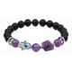thumbnail image 1 of Pulsera Fatima Cuarzo Amatista Piramide Mal De Ojo Chakras Largo 18 cm Xtellar morado, 1 of 4