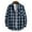 Black, variant on Men's Classic Plaid Shirts Jacket Causal Long Sleeve Button Work Shirts Lightweight Shirt Coat