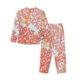 thumbnail image 2 of Wukai Corals Print Women's Pajama Set - Soft Long Sleeve Sleepwear for Comfort and Style-XX-Large, 2 of 9