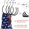 thumbnail image 3 of Elegant Closet Organizer, Non-Slip Belt Rack Tie Hanging Hooks Stainless Steel With Pvc Immersion Layer For Most Clothes Rails, Wide Application Scarf Ring Hangers For Closet Accessories (4 Pieces), 3 of 5
