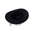 thumbnail image 4 of Men Cowboy Hat with Adjustable Chin Rope Wide Brim Vintage Style Cap, 4 of 6