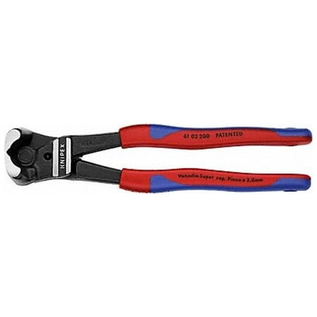 UPC: 0843221012885 | KNIPEX Tools 61 02 200  8-Inch High Leverage End Cutting Nippers Bolt Cutters  Comfort Grip