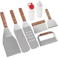 thumbnail image 1 of Ensemble d'Accessoires Professionnels pour Plaque de Cuisson 8 Pcs - Ensemble de Spatules de Gril en Acier Inoxydable Robuste pour Plaque de Cuisson à Surface Plane pour Cuisson Extérieure - Excellent Cadeau pour Gril pour Anniversaire Mariage, 1 of 5