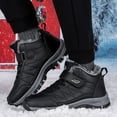 thumbnail image 3 of Rokment Womens Mens Winter Snow Hiking Boots with Fleece Lined Waterproof Non Slip Orthopedic Walking Work Ankle Booties Black Size 6.5, 3 of 7