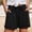 #Black, variant on Women's Drawstring Elastic Waist Roll Cuff Bermuda Shorts,Loose Casual Athletic Sweat Shorts with Pockets,Pink,Women's Plus Size XXL