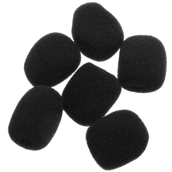 Masteelf 6Pcs Mini Wireless Lavalier Mic Windscreen Sponge Cover for Headset Microphone Ideal for Live Streaming and Interviews