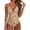 Blue Orange Floral, variant on Women One Piece Swimsuits Tummy Control Slimming Bathing Suit Push Up V Neck Swimwear 2026 Beach Vacation Clothes Brown Large
