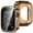 Rose Gold, variant on 2 in 1 Case Compatible with Apple Watch Series 6 SE Series 5 Series 4 40mm with Built-in Screen Protector, Straight Edge Hard PC Full Body Protective Cover for iWatch 40mm, Black