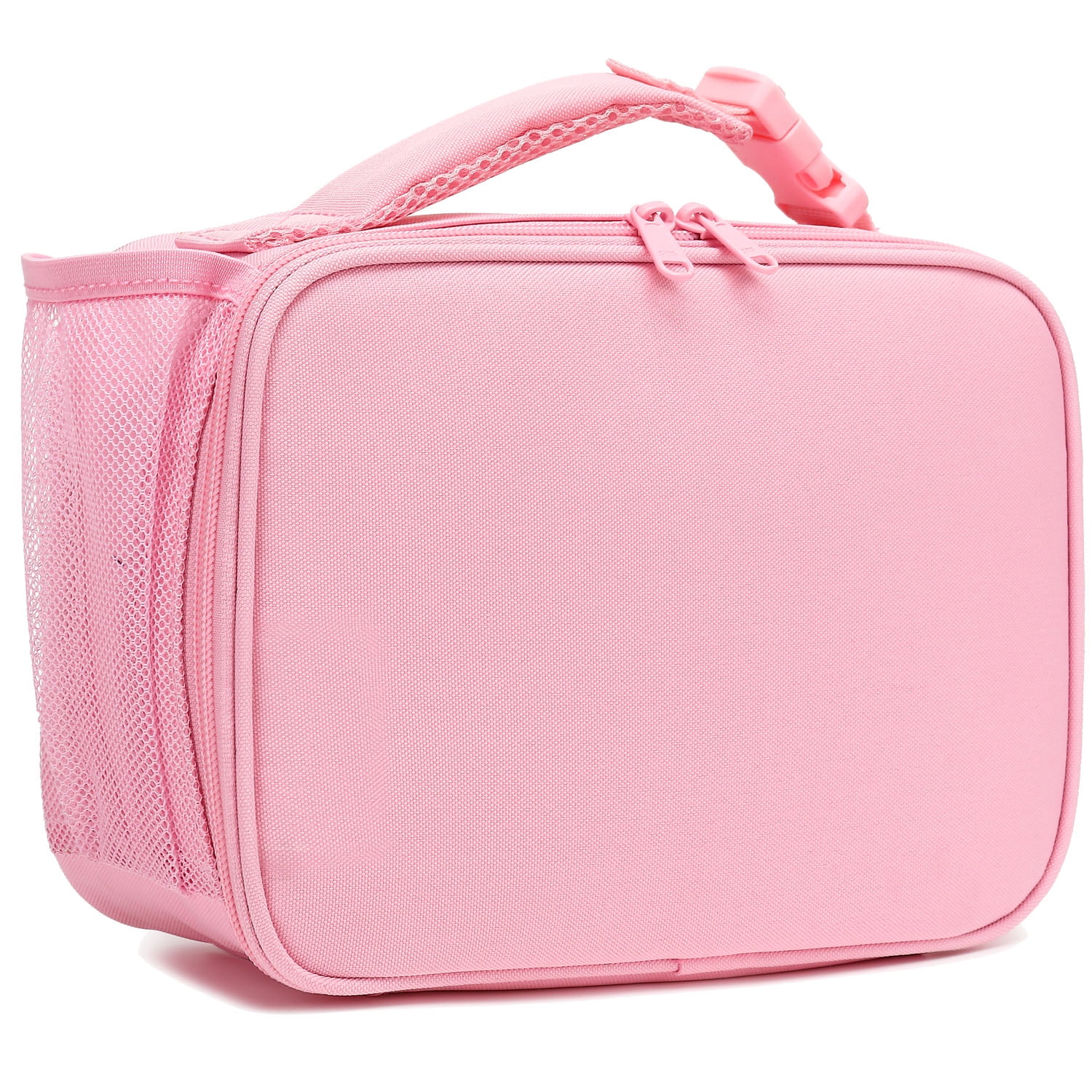 Lunch Box for Kids Boys Girls Men Women, Insulated Lunch Bag with Buckle Handle for School Work Picnic Travel, Reusable Leakproof Lunchbox Cooler - Pink