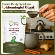 Organic Way Sarsaparilla / Anantamul Powder (Hemidesmus Indicus) Powder - Organic & Kosher Certified | Raw, Vegan, Non GMO & Gluten Free | USDA Certified (1/4LBS / 4Oz)