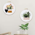 thumbnail image 4 of Kit de Broderie Aiguille et Fil Chat Floral Moderne Botanique pour Débutants Motifs Design Contemporain, 4 of 7