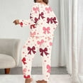 thumbnail image 4 of Uaswgudfs Women's Plus Size Valentine's Day Print Long Sleeve Full Length Pajama Set, Soft Cozy, 4 of 5