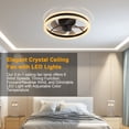 thumbnail image 2 of Luxury Crystal Ceiling Fan Lamp Semi-Flush Mount Ceiling Fan Light, 2 of 8