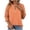 Orange, variant on Women's 3/4 Sleeve Tops 1/4 Zip Pullover Tee Shirts Solid Color Loose Fit Casual Spring Summer Tshirts (XL, Navy|Solid)