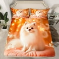 thumbnail image 2 of Manfei Lovely Puppy Dog Twin Sheet Sets,Country Floral Twin Fitted Sheet,Cute Pet Animal Flat Sheet For Teens,Luxury Bedroom Decor,3 Pieces, 2 of 7
