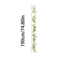 thumbnail image 3 of Paquete de 2 Guirnaldas de Glicinias de Seda: Enredaderas de Flores Artificiales con HojasBeige MNFD, 3 of 6