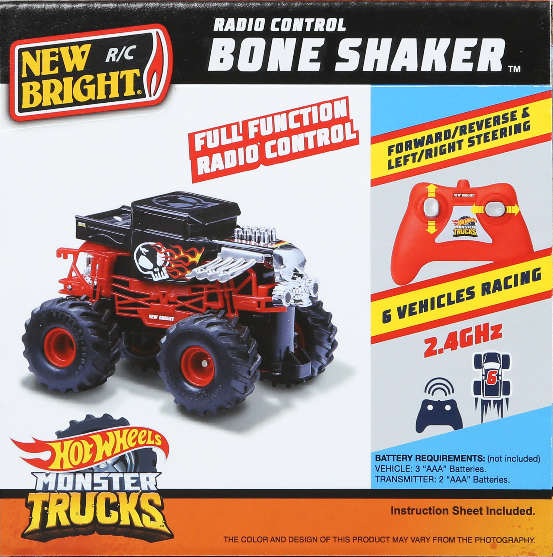 New Bright 1:43 Scale Remote Controlled Bone Shaker Monster Truck Play Vehicle - image 3 of 10