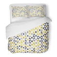 thumbnail image 1 of Juego de ropa de cama de 3 Piezas ABPHQTO Colorido Amarillo Gris Azul Oscuro, 1 of 1