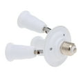 thumbnail image 3 of 3 in 1 Light Socket Splitter E26/27 Adapter Converter for Standard LED Bulbs Vertical 180° Adjustable Horizontal 360° Adjustable Bendable Max 60W Socket Extender, 3 of 8