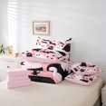 thumbnail image 6 of Manfei Halloween Ghost 7-Piece Bedding Comforter Set,Animal Bat King Bedding Sets,Black Pink Ultra Soft Bed Sheets,Luxury Kids Bedroom Decor,Reversible, 6 of 8