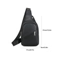 thumbnail image 4 of Bolsa de pecho cruzada con correa ajustable y espacio de almacenamiento en varios bolsillos para viajes, trabajo y desplazamientos diarios, 4 of 7
