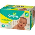 Pampers Swaddlers Diapers, Size 3, Super Pack, 78 Count 12 Hours
