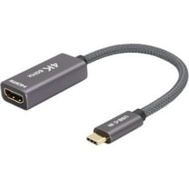 USB-C to HD Female Adapter Cable [4K @60Hz], Compatible with Thunderbolt 3, Gray