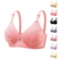 thumbnail image 2 of VISALY Bras for Women No Underwire Bras Plus Size Comfort Soft Bras Supportive Bralettes Cute Strong Support Sports, Bras for Older Women, Bras for Women No Underwire, Bras (Gray, 38), 2 of 3