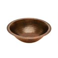 thumbnail image 1 of Premier Copper Products LR17FDB Round Under Counter Hammered Copper Sink - Oil Rubbed Bronze, 1 of 2