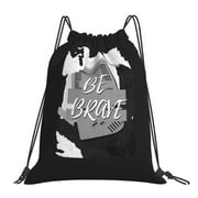 TEQUAN Drawstring Backpack Sports Gym Sackpack, Be Brave Gamepad Prints Polyester Water Resistant String Bag for Women Men