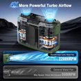 thumbnail image 2 of Ventilador de cintura portátil Wavmill 4 en 1, 20000 mAh, recargable, verde, 2 of 7