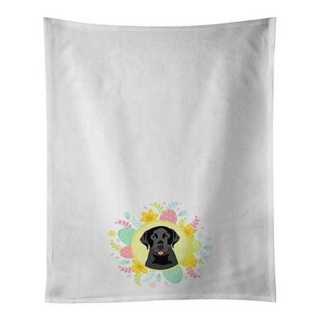 

Carolines Treasures WDK3462WTKT 28 x 19 in. Unisex Labrador Retriever Black No.3 White Dish Towels Kitchen Towel - Set of 2