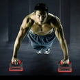 thumbnail image 3 of HLONK Machines de Gym Équipement de Fitness à Domicile Barres Push-up pour Sol Support Rotatif Blocs Rouges, 3 of 5