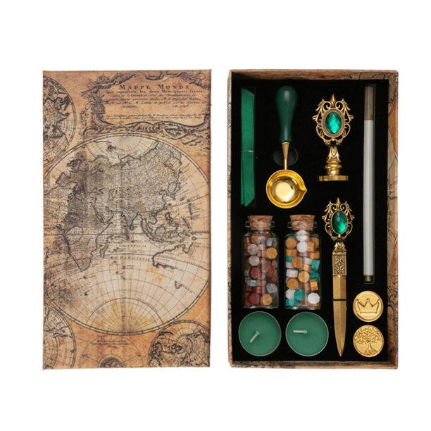 Antique Wax Seal Stamp Kit Wax Seal Tool Kit Wax Seal Beads Set Wedding Supplies
