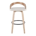 thumbnail image 5 of Carson Carrington  Stavanger 30" Fixed-Height Bar Stool with Bent Wood Legs & Round Footrest (Set of 2) Armless Oat Fabric/White Washed Wood/Black, 5 of 5