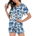 thumbnail image 3 of DreamFish Womens Pajama Sets 2 Piece Summer Ladies Short Sleeve Lounge Sleepwear with Pockets PJ Set, 3 of 6