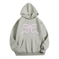 thumbnail image 5 of Kaprioy Womens Long Sleeve Hoodies Oversized Pullover Sweatshirts Fall Fashion Clothes Trendy Going Out Tops Grey, XL, 5 of 5