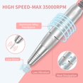 thumbnail image 4 of Taladro de uñas MOCOWIND portátil de 35000 RPM, recargable, blanco, 4 of 7
