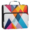thumbnail image 5 of FORMRS Zipper Binder with Shoulder Strap 2-inch Ring 500 Sheet Capacity File Bag, Colorful Triangles, 5 of 5