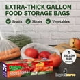thumbnail image 5 of Impresserve 1-Gallon Clear Plastic Food Storage Bags with Twist Ties - 75 Count (6-Pack), 5 of 8