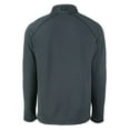 thumbnail image 3 of Men's Cutter & Buck  Heather Black Los Angeles Rams Peshastin Eco Fleece Tri-Blend Raglan Recycled Quarter-Zip Jacket, 3 of 3