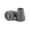 Essential Medical Supply Replacement Rubber Cane Tips with Metal Washer for Support, Gray, 3/4"
