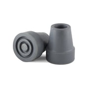 Essential Medical Supply Replacement Rubber Cane Tips with Metal Washer for Support, Gray, 3/4"