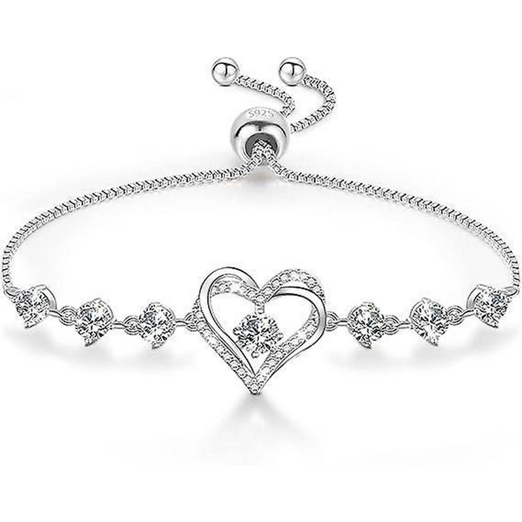 Silver Bracelets For Womens 925 friendship Bracelet jewellery For Women silver Bracelet heart Bracelet