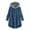 Navy, variant on Sweaters for Women Hemlock Plus Size Button Plush Tops Hooded Loose Cardigan Cotton Coat Winter Jacket Sweater