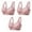 Pink, variant on Lolmot 3PC/5PC Bras for Women No Underwire Solid Color Sexy Gathered Push Up Bras Wireless Minimizer Bras Comfortable Breathable Underwear Bra