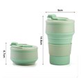 thumbnail image 2 of Taza de café de viaje plegable, taza plegable de silicona con tapa, botella portátil reutilizable duradera para acampar MFZFUKR CPB-US-WZY6-2, 2 of 5