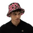thumbnail image 4 of Pofeuu Trendy Floral Print Bucket Hat for Women Men Reflective Bucket Hats Beach Summer Sun Hat Travel Fisherman Cap, 4 of 6