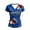 Blue, variant on Women's 250th Anniversary America 1776-2026 T-Shirt, Floral Rose Print V Neck Short Sleeve Tee, Patriotic 4th of July Casual Tops for Independence Day